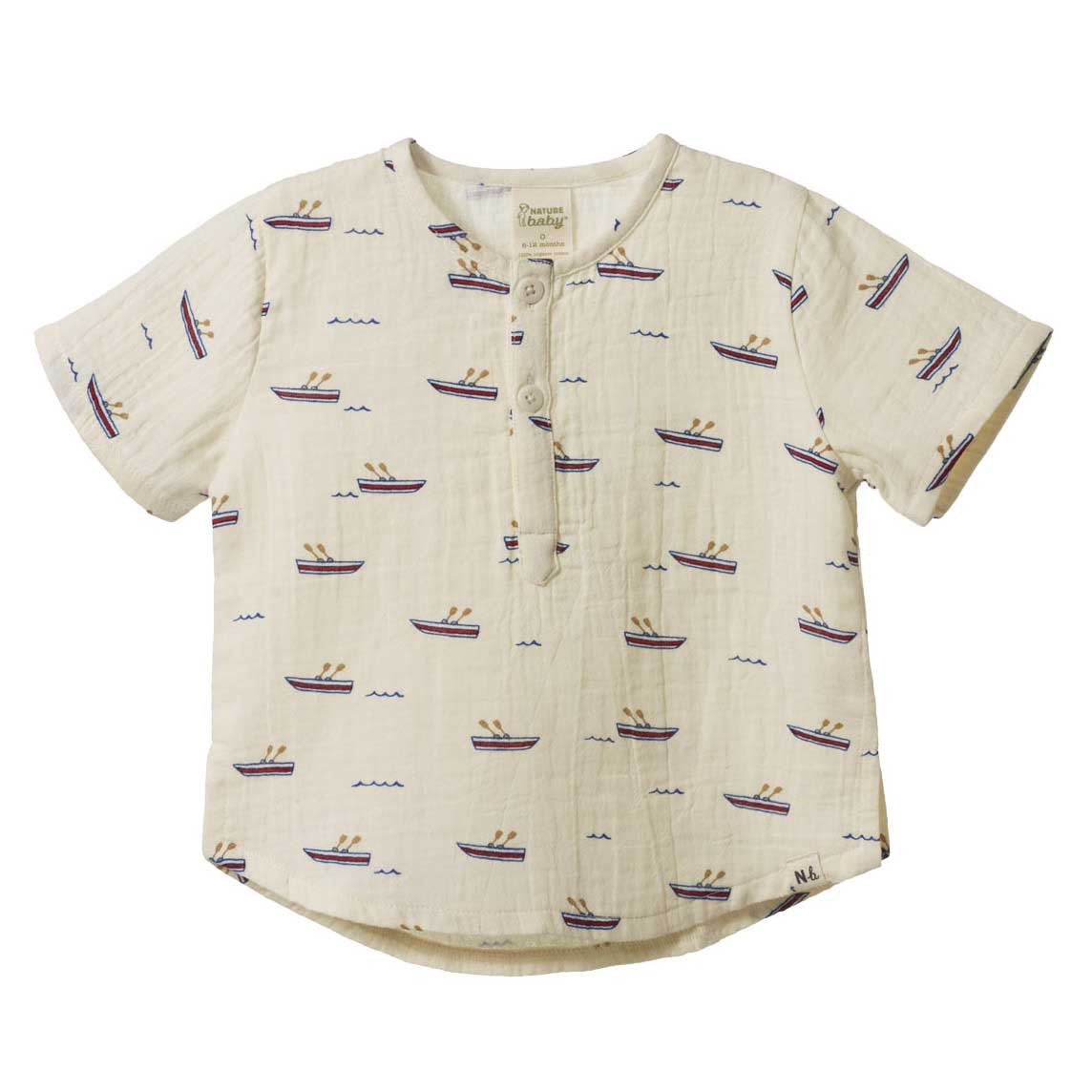 Nature Baby Short Sleeve Caravan Shirt Muslin